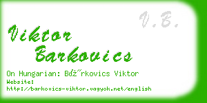 viktor barkovics business card